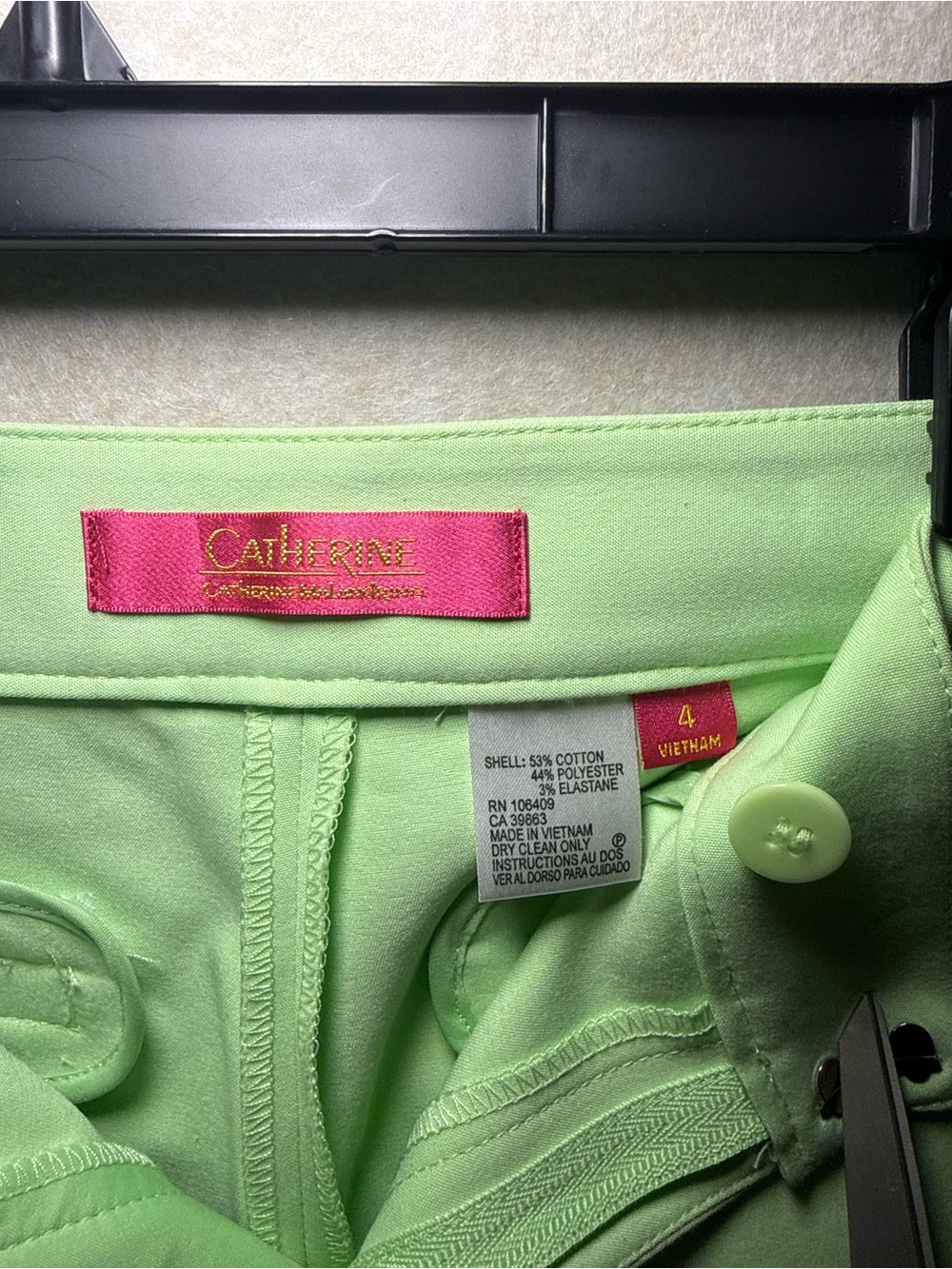 Catherine Malandrino Vintage Summer Spring Lime Neon Green Shorts Size 4 - Picture 9 of 9